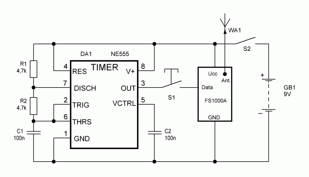 Timer 555 схема